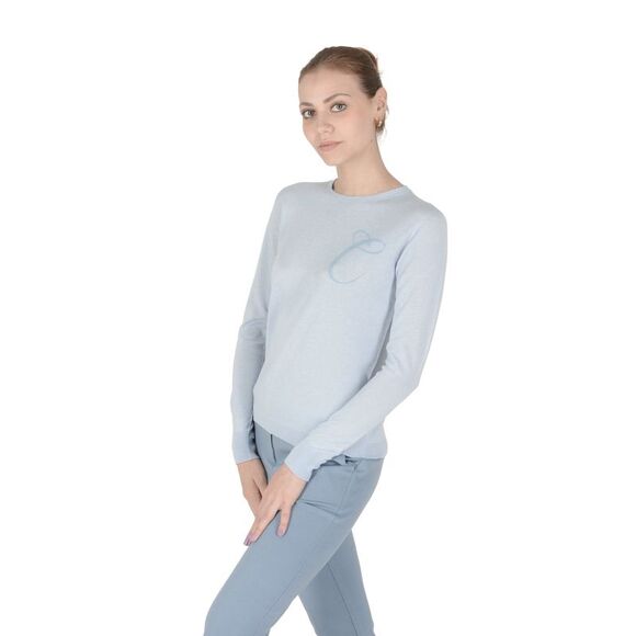 Dee Ocleppo Cashmere Crew Neck Pullover Sweater Women Sky blue Sweaters - Picture 1 of 7